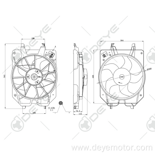 Top-selling cooling fan with radiator for FORD FOCUS